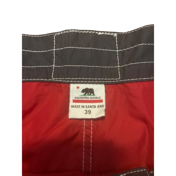 Birdwell Beach Britches Mens Swim Trunks Size 39 Black With USA Flag Patch - Picture 4 of 5